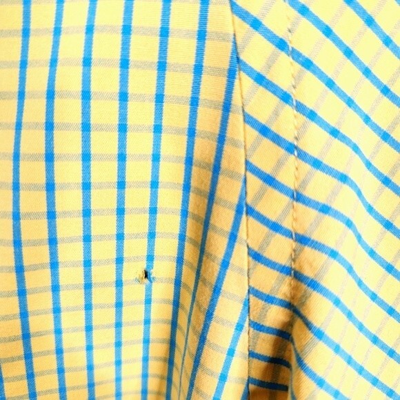 Kuhlman Long Mens Sleeve Checkered Print Button Down Shirt Size 44 - Picture 9 of 9